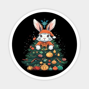 Rabbit Christmas Magnet